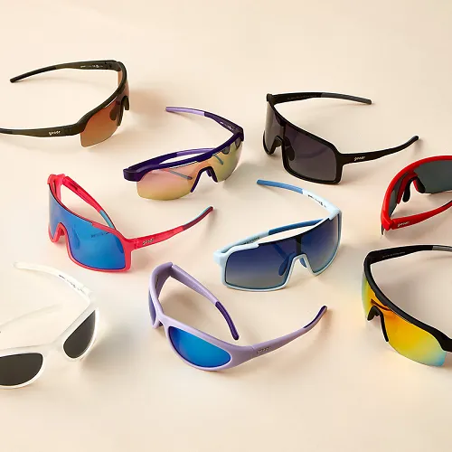 Laydown of goodr running sunglasses