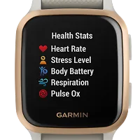 The face of a Garmin smartwatch